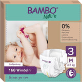 Bambo Nature Babyluiers, maat 1 (2-4 kg), maanddoos van 132 stuks | Premium luiers met verbeterde lekbescherming | Ultiem comfort en vrijheid voor pasgeborenen | Dermatologisch geteste luiers