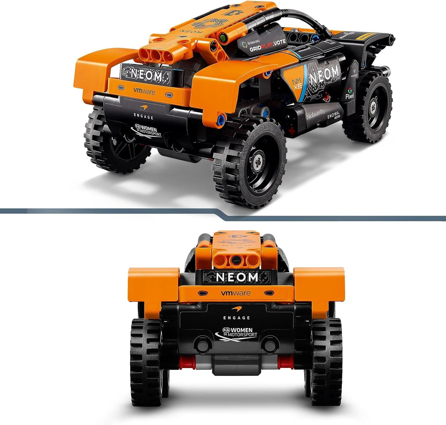LEGO Technic NEOM McLaren Extreme E racewagenset, motorspeelgoed voor kinderen, bouwbare windwagen, technisch cadeau voor jongens en meisjes vanaf 7 jaar 42166 Bouwsets Besuche in LEGO-Store
