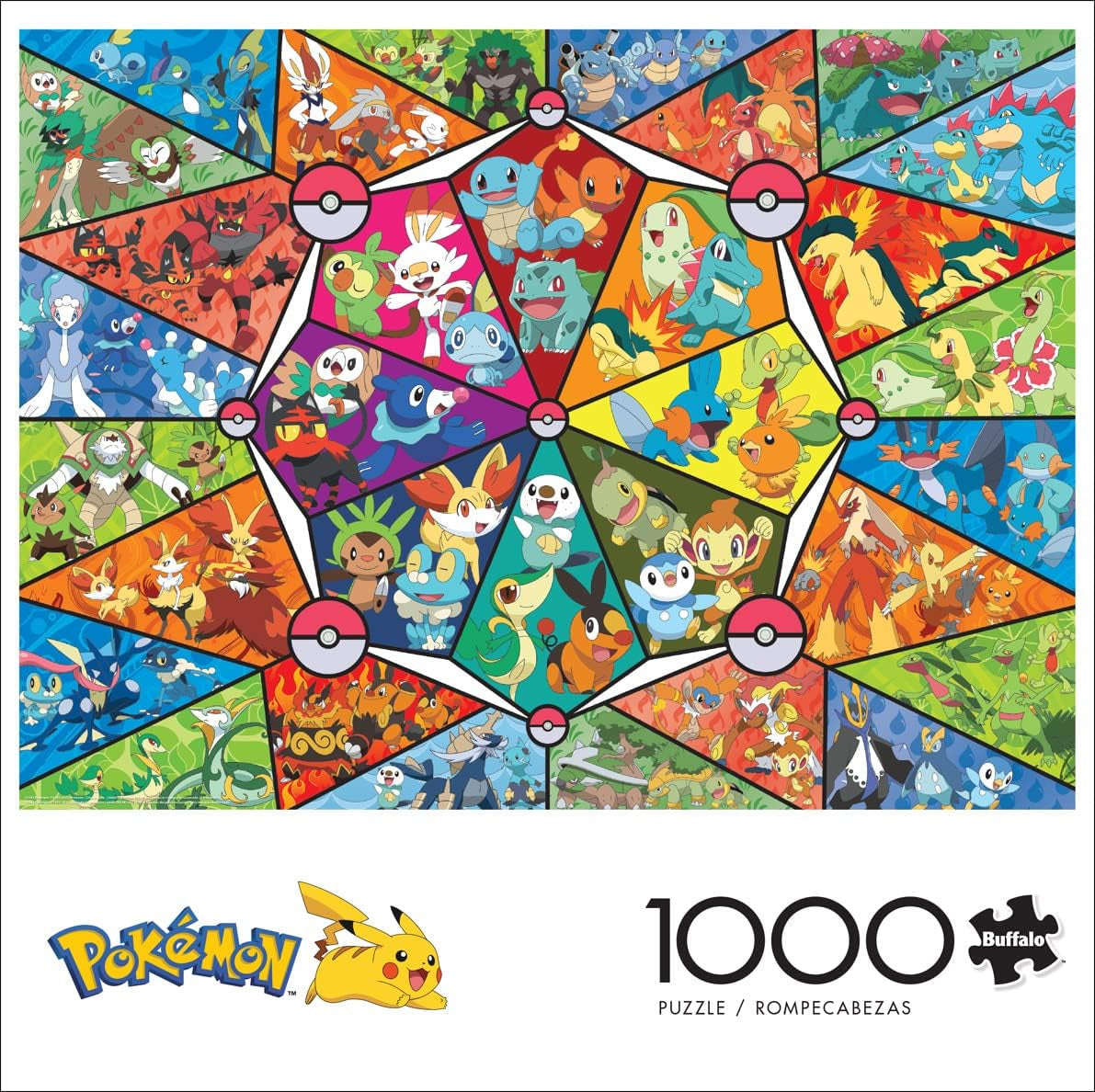 Buffalo Games - Pokemon - Glas-in-lood starter - legpuzzel 1000 stukjes Puzzel Naty Shop