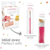 Scrapcooking - Set van 3 metalen kleurstoffen - Kleurstof: goud, rosé goud en robijn - Eetbare kleurstof voor bakken, cakes, koekjes, cakes, chocolade - 4019