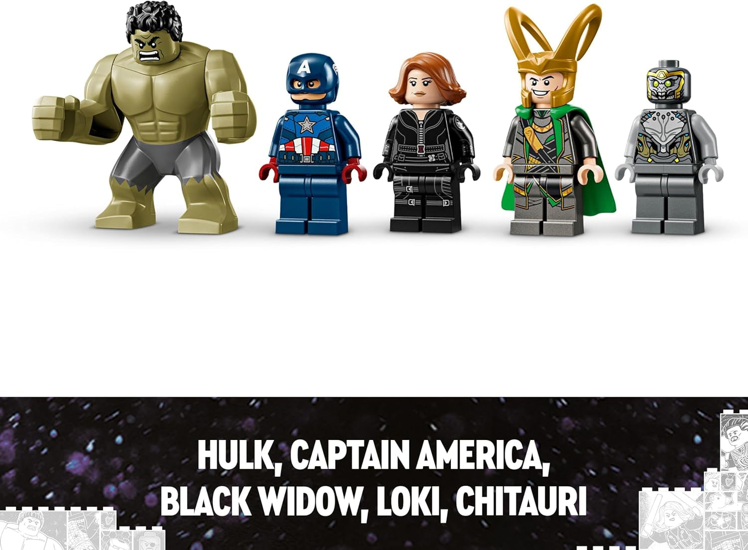 LEGO Marvel Avengers vs. Leviathan bouwspeelgoedset met Hulk en Captain America, Loki, Black Widow en Chitauri minifiguren Avengers speelset voor jongens en meisjes 7+ 76290 bouwsets Besuche in LEGO-Store