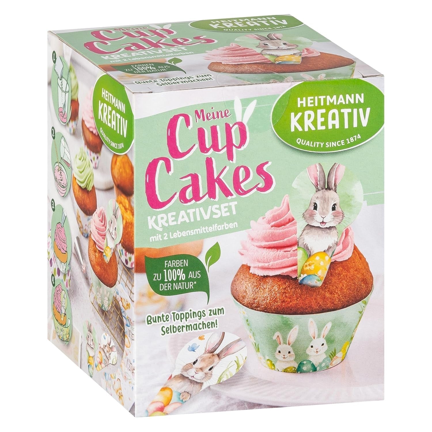HEITMANN KREATIV - Chocoladelolly's - Met kruidenpoederkleurstoffen - Geel en Groen - DIY Kit - Pasen