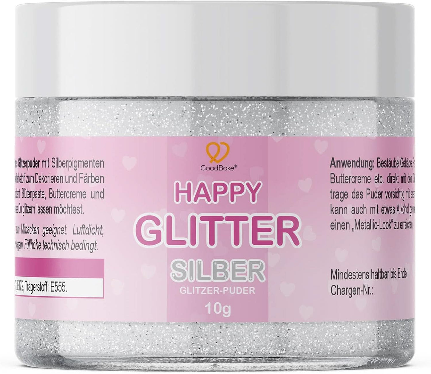 Goodbake Happy Glitter Gold - Eetbare glitters, 10 gram Glitter Naty Shop Silver