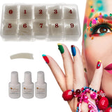 Sun Garden Nails Tipbox 500 Tips Incl. 3 tips Lijmtips Nageltips Lijm - Modellering van nagels