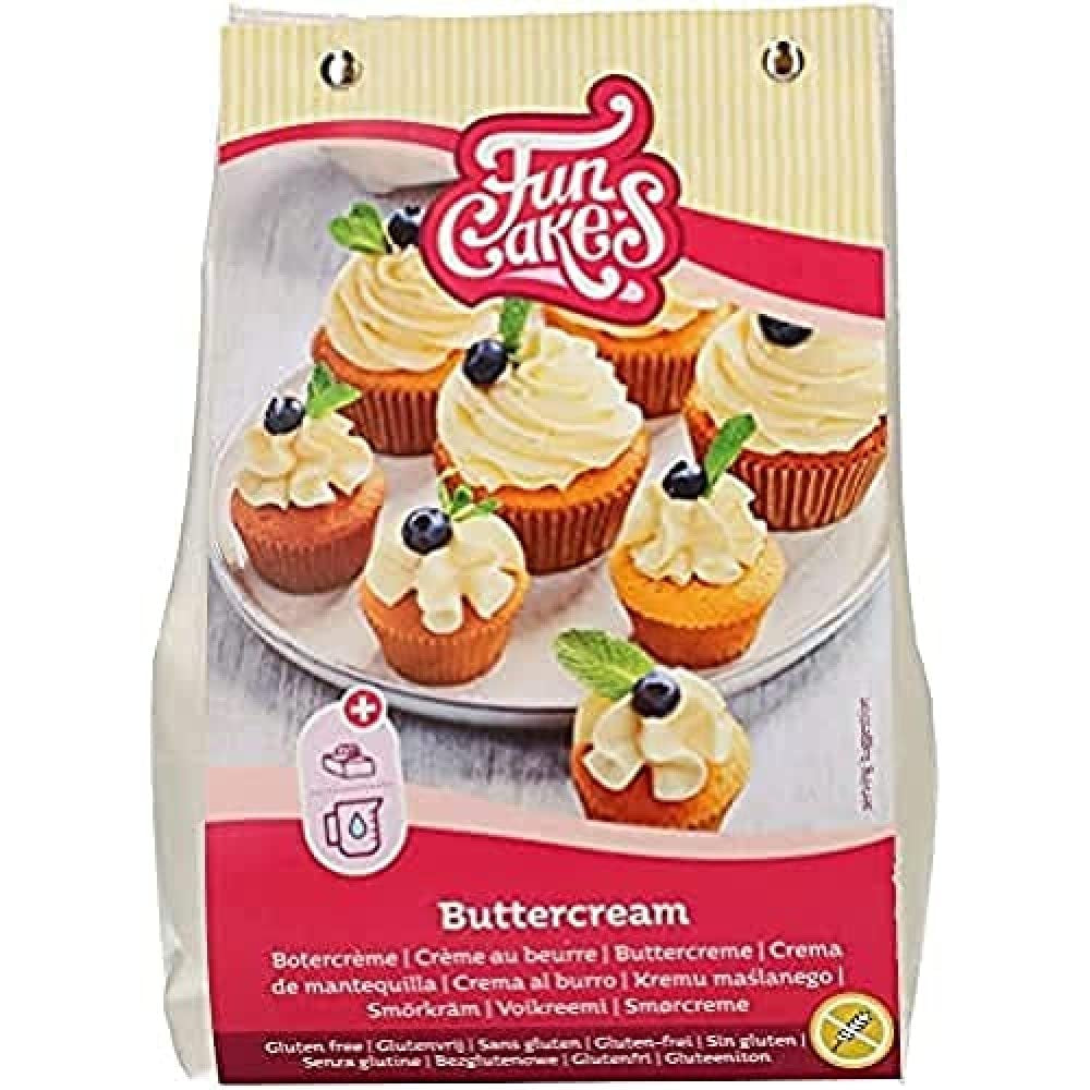 Funcakes Mix Für Buttercreme, Glutenvrij: Einfach Zu Berübenen, Cremig, Perfekt Zum Dekorieren, Abdecken Und Füllen Von Kuchen, Topping Auf Cupcakes, 500G Mix voor bakken en koken Naty Shop Standaardtitel