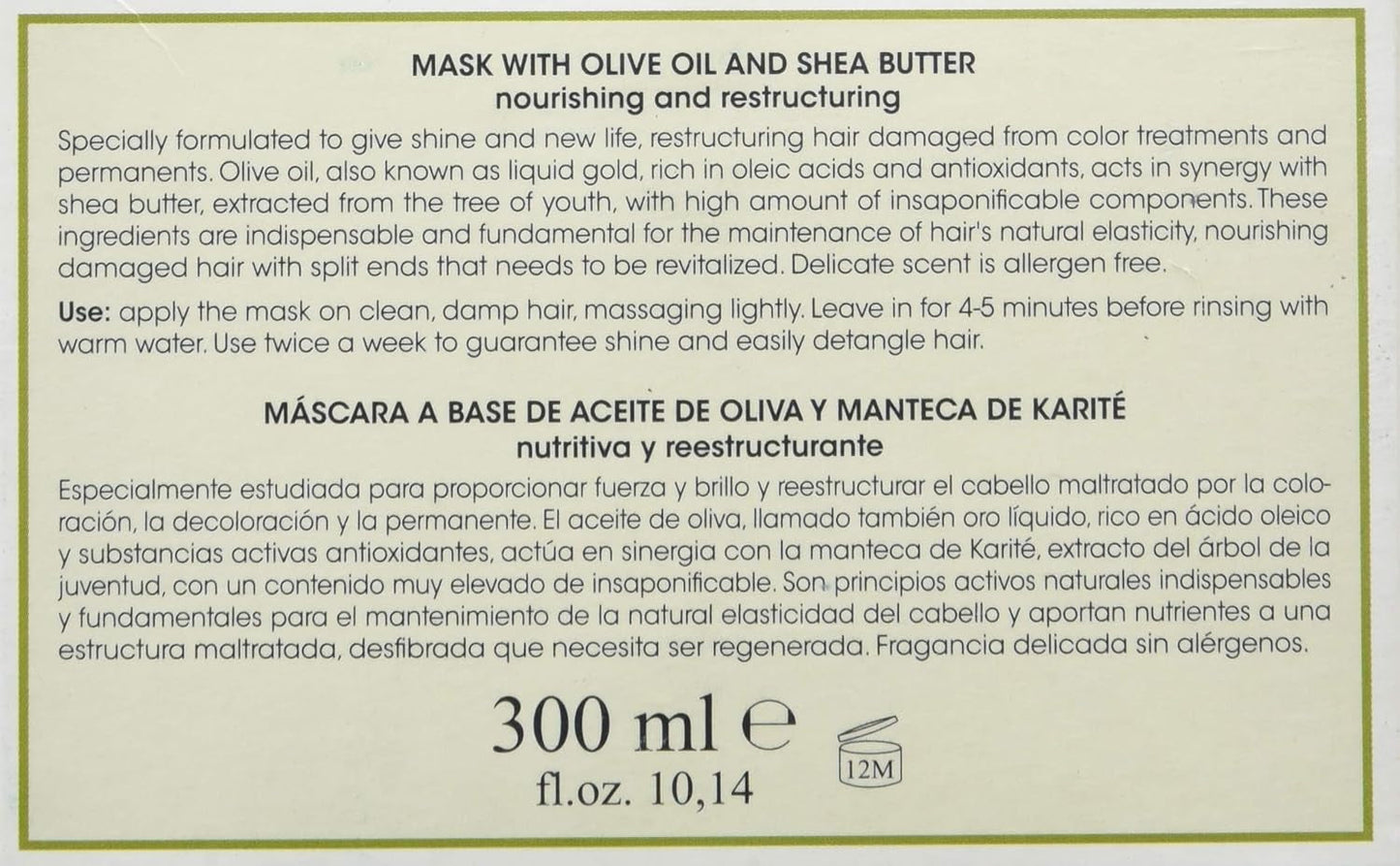 Olivaolie gezichtsmasker - 300 ml Naty Shop haarmasker