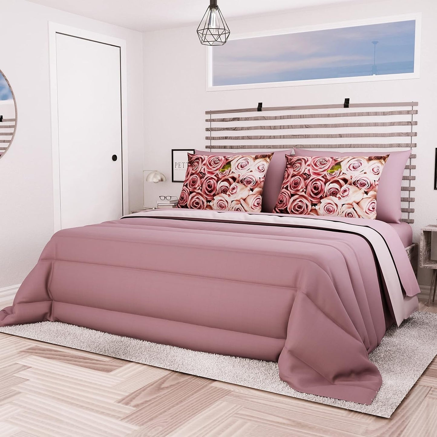 PETTI Artigiani Italiani - Winterdeken voor tweepersoonsbed, maxi, monochroom, dubbelzijdig, wit, grijs, 100% Made in Italy