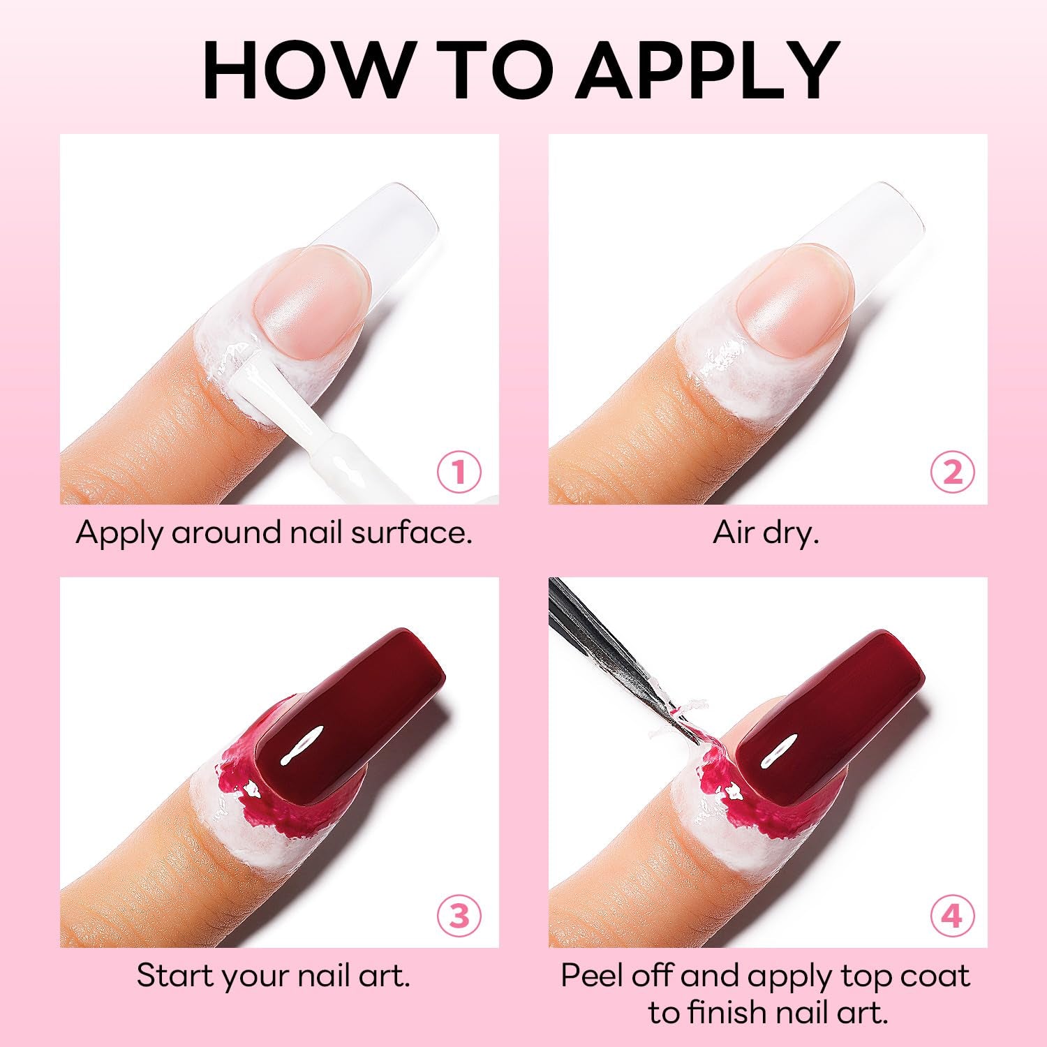 AIMEILI Latex Peel off Tape Nagelleck Korrektor Hautschutz Fingerschutz Für Nail Art Palissade Geruchlos Wit 15Ml