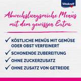 Vitakraft Poésie Création, Tender Selection, Nat kattenvoer, Nat kattenvoer in saus, met kip, met kalkoen, met rundvlees, zonder toegevoegde suiker en granen (1 verpakking van 6 x 85 g)