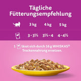 Whiskas 1+ natvoer voor katten met kip in gelei, 28x85g (1 pakje) - Hoogwaardig natvoer voor volwassen katten in 28 zakjes