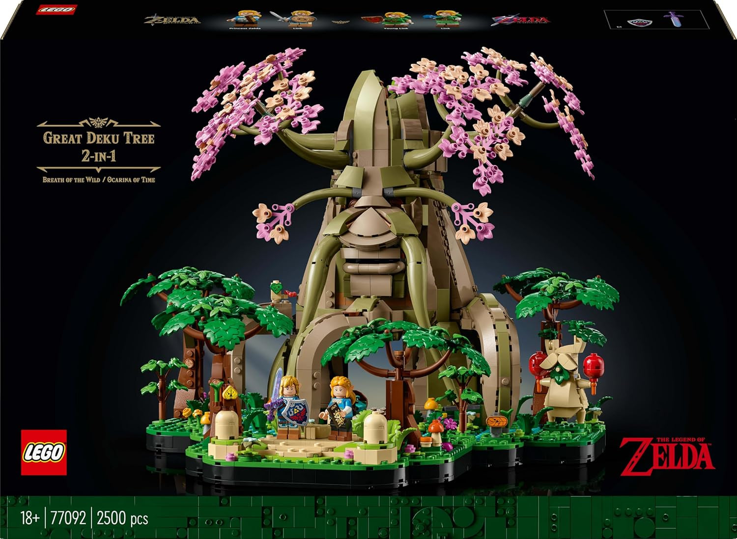LEGO The Legend of Zelda Deku Tree 2-In-1 - verzamelstuk met prinses Zelda en 3 Link minifiguren - bouwset voor volwassenen en cadeau-idee voor videogamefans - 77092 Bouwsets Besuche den LEGO-Store