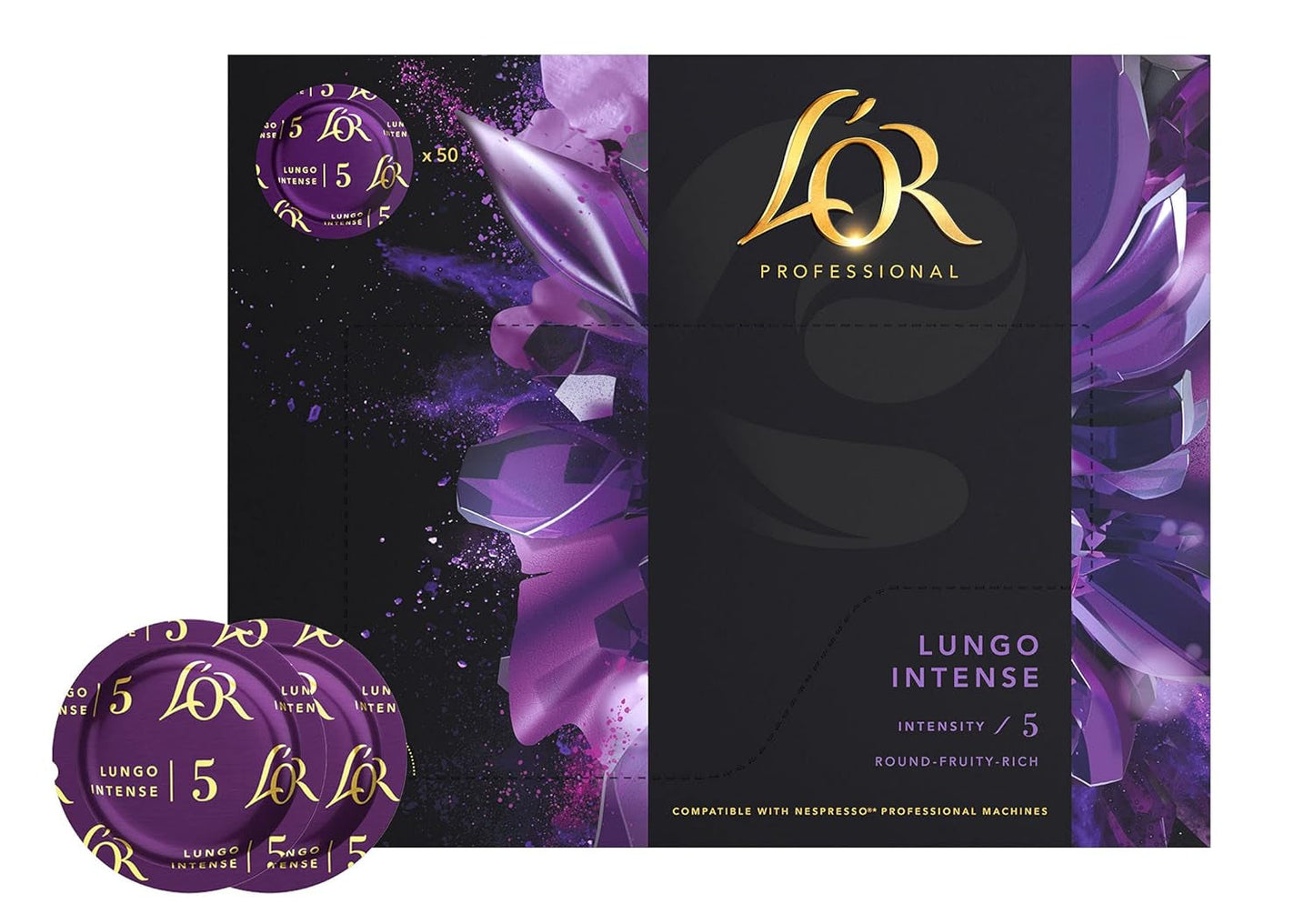 L'OR Suprême Lungo Intense 5, mild, Intensität 5/10, Nespresso* Pro compatibel Kaffeekapseln, 50 Kapseln