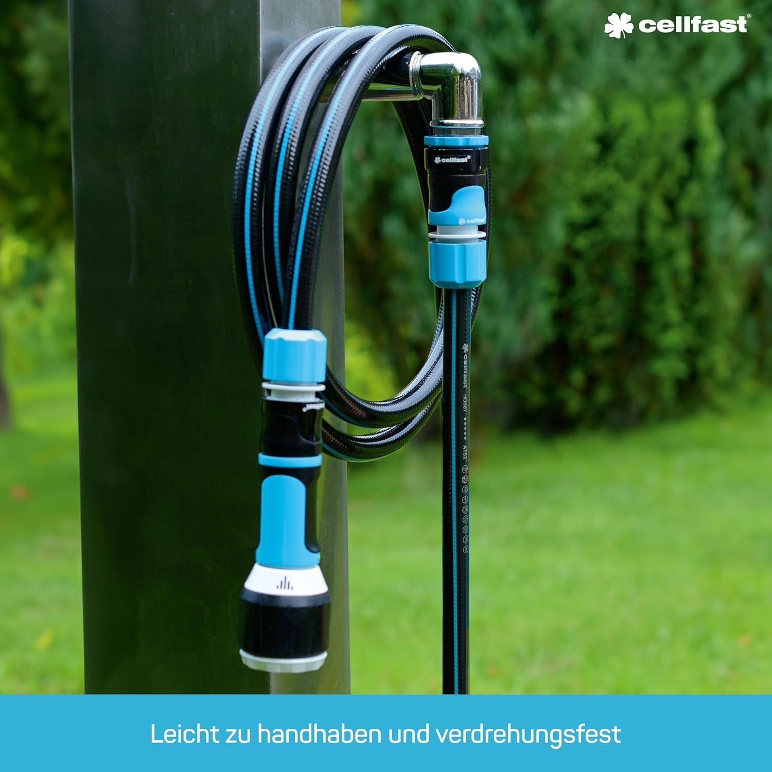 CELLFAST tuinslang 6-laags waterslang dubbel gevlochten stof irrigatieslang UV-bestendig anti-algen flexibele slang 32 bar 1 inch 25 meter hobby