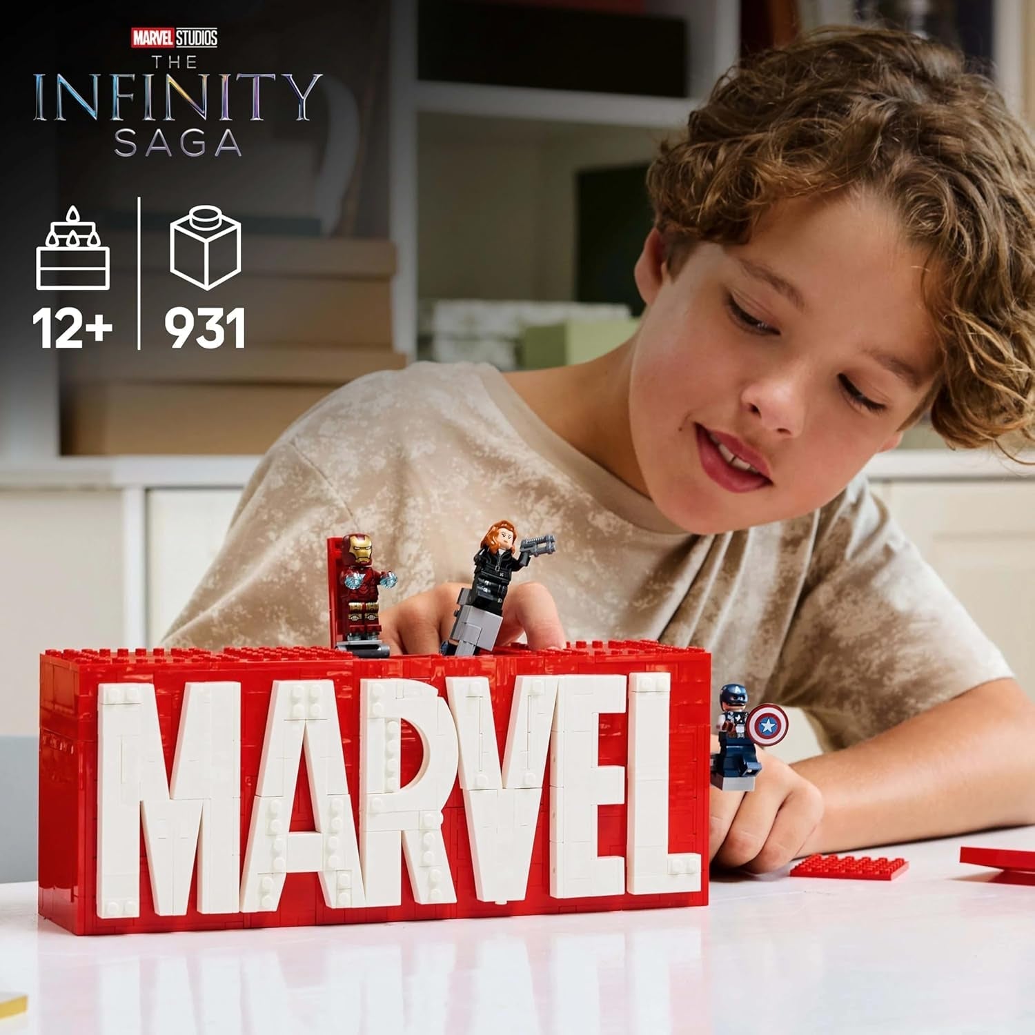 LEGO Marvel: Marvel logo en minifiguren - Hulk, Thor, Iron Man, Black Widow en Captain America verzamelset - Avengers figuurbouwset - Cadeau voor jongens en meisjes vanaf 12 jaar 76313 Bouwsets Beuche in LEGO-Store