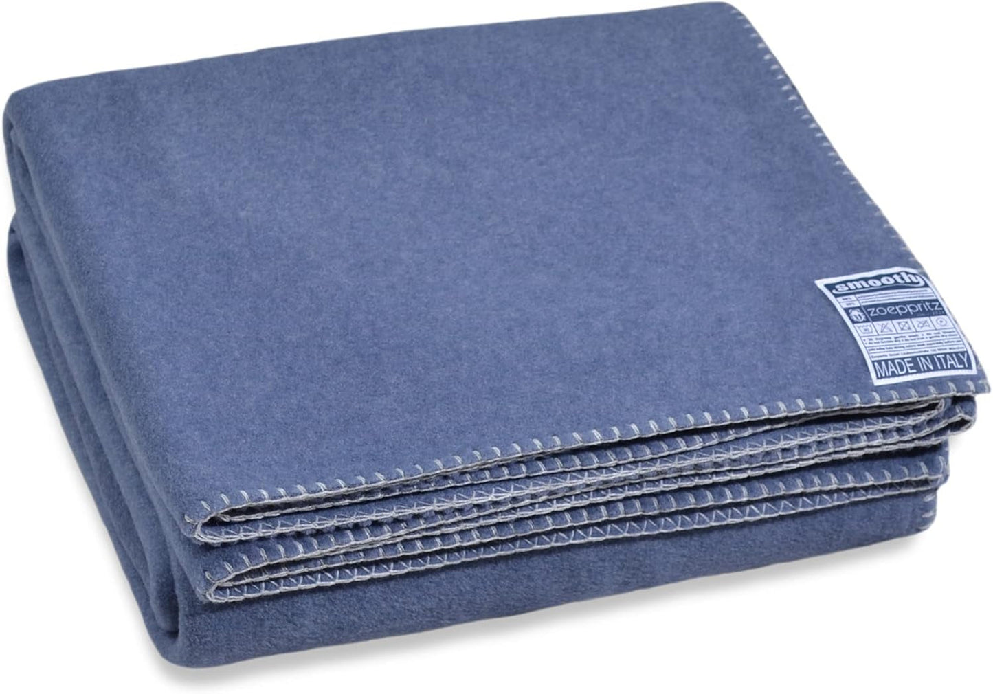 Zoeppritz sinds 1828 Smoothy fleecedeken - Fluffy comfortabele polar fleece deken - Veganistisch - 140X190Cm - 010 Off-White, 010 Offwhite Zoeppritz Since 1828 540 Indigo 140X190Cm