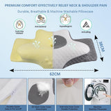 Topmener Orthopedisch kussen van traagschuim, verstelbaar nekkussen, vlindervormig ergonomisch orthopedisch kussen voor neksteun tijdens de slaap, slaapkussen voor rug- en buikslapers Cervicale orthopedische kussens Naty Shop