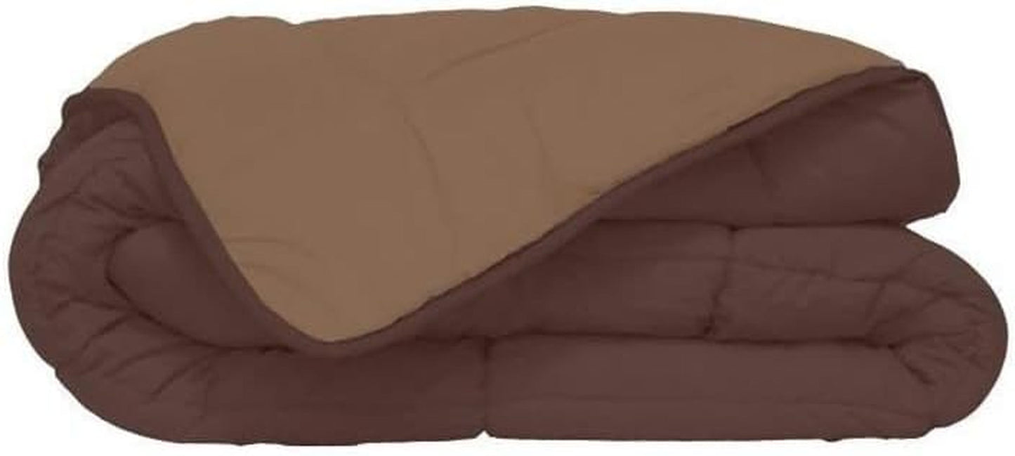 Calgary Dekbedovertrek Polyester Chocolade/Mocca, Polyester, Chocolade/Mokka, 240X220X1 Cm Dekbedden en dekbedden Naty Shop 260X240X1 cm