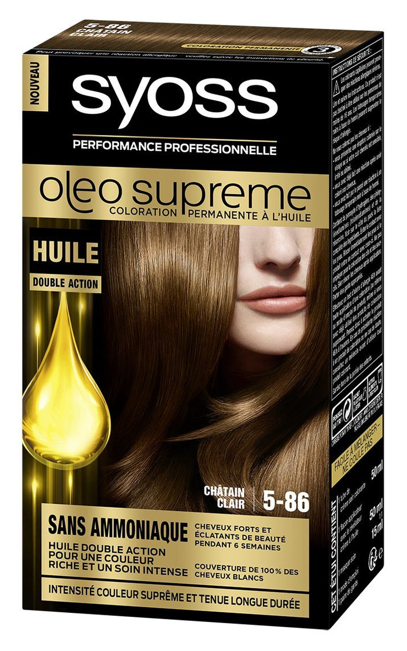 Syoss - Oléo Suprême - Permanente haarkleuring - 5-86 Licht Kastanje Haarverf Naty Shop Standaardtitel