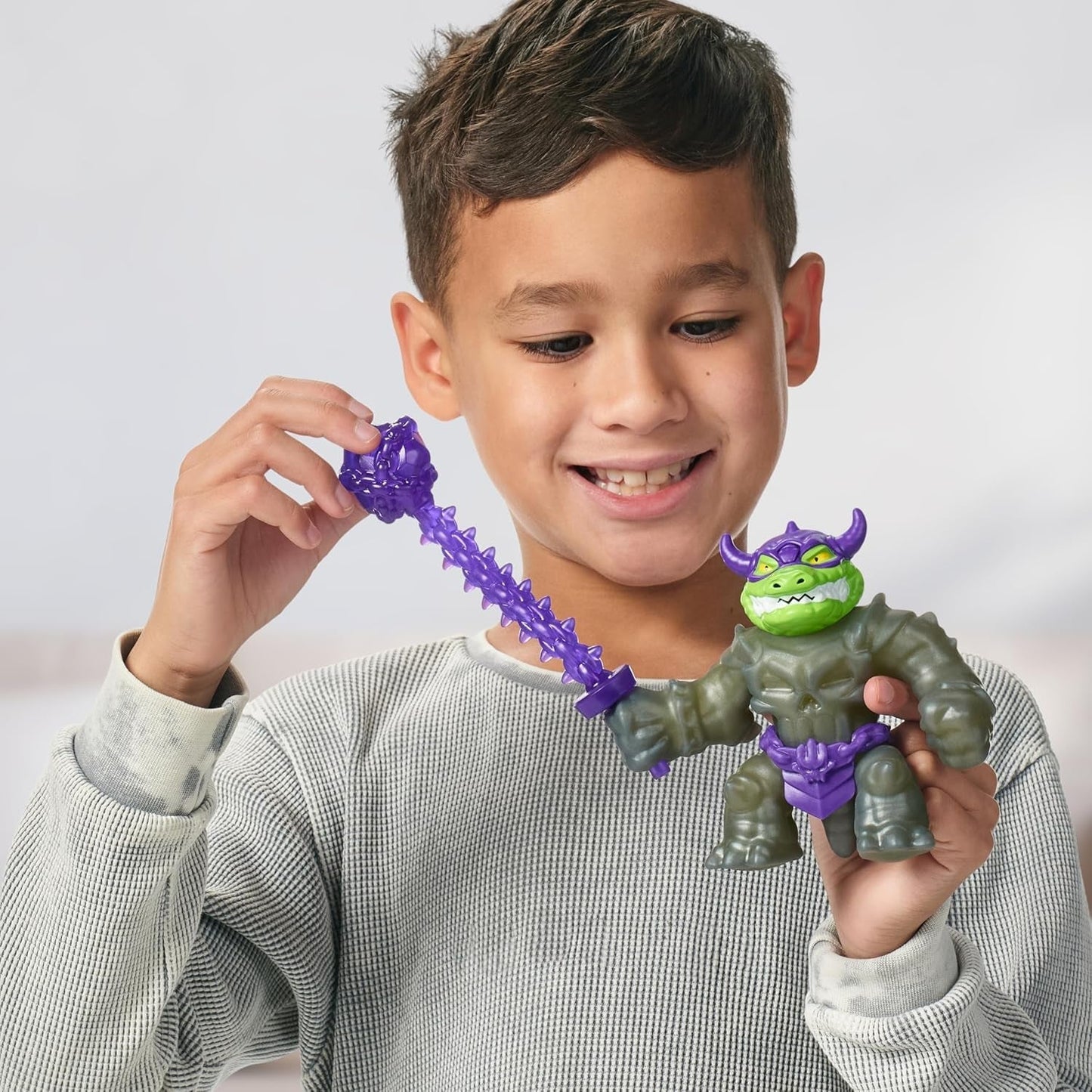 Heroes of Goo Jit Zu Stretch Strikers Deluxe Hero Pack Rock Jaw Rekbaar actiefiguur met 20+ coole vechtuitrusting Actiefiguren Naty Shop