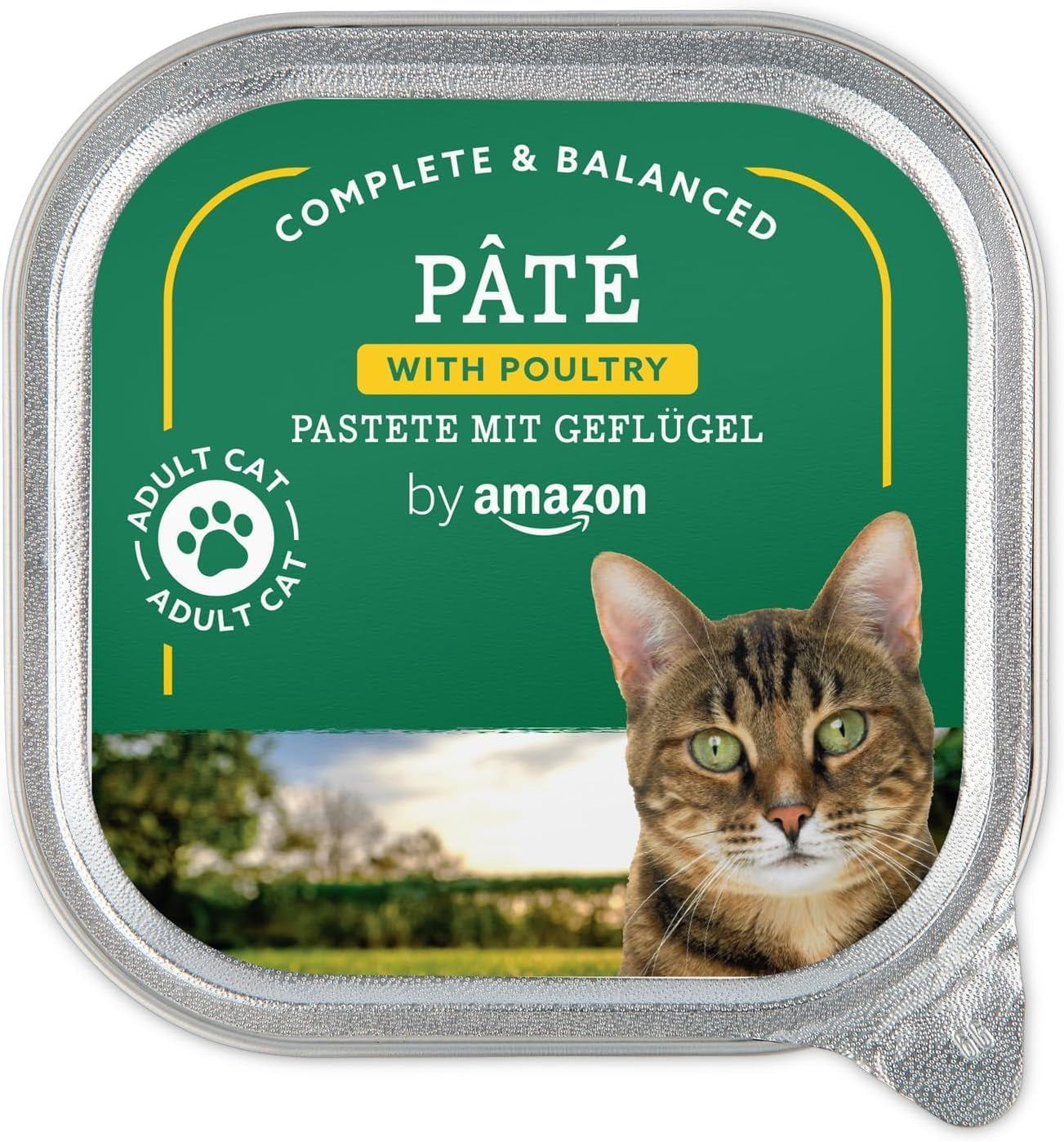 Levenslang door Amazon Katzenfutter, nass, Pastete mit Geflügel, 100 g, 16 Stück