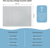 Verzwaarde deken 135X200 7Kg - Antistress therapiedeken - Zware deken 100% katoen - Deken voor diepe slaap en beter herstel - Verzwaarde deken - voor mannen en vrouwen van 55-85Kg Bedden en Dekens Beuche den Ella-Store