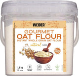 Weider Gourmet Havermout (1,9 kg) brownie smaak. Volkoren havermout. Eiwitbron met laag suikergehalte.