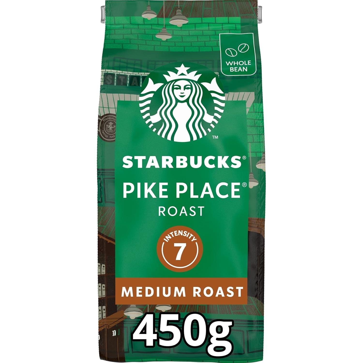 STARBUCKS Pike Place Roast, Mittlere Röstung, Ganze Kaffeebohnen 450g (4er-pakket)