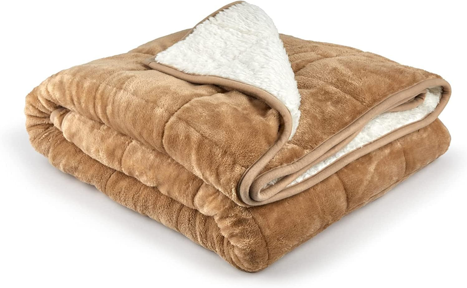 Emma Barclay verzwaarde Sherpa-deken, 127 x 152 cm, zachtroze Emma Barclay taupe bedden en dekens 50X60" (127X152cm)