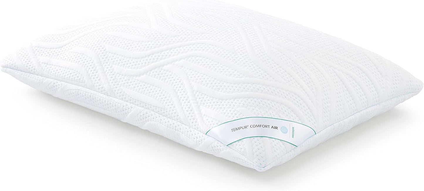 TEMPUR Comfort Air Medium slaapkussen, Ademend kussen voor elke slaaphouding, OEKO-TEX MADE in GREEN, gemiddelde stevigheid, 40 X 80 Cm Naty Shop Standaard kussens Medium