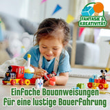 LEGO 10941 DUPLO Disney Mickey en Minnie verjaardagstrein, speelgoedtrein met taart en ballonnen, cadeau voor kinderen vanaf 2 jaar Bouwsets Besuche den LEGO-Store