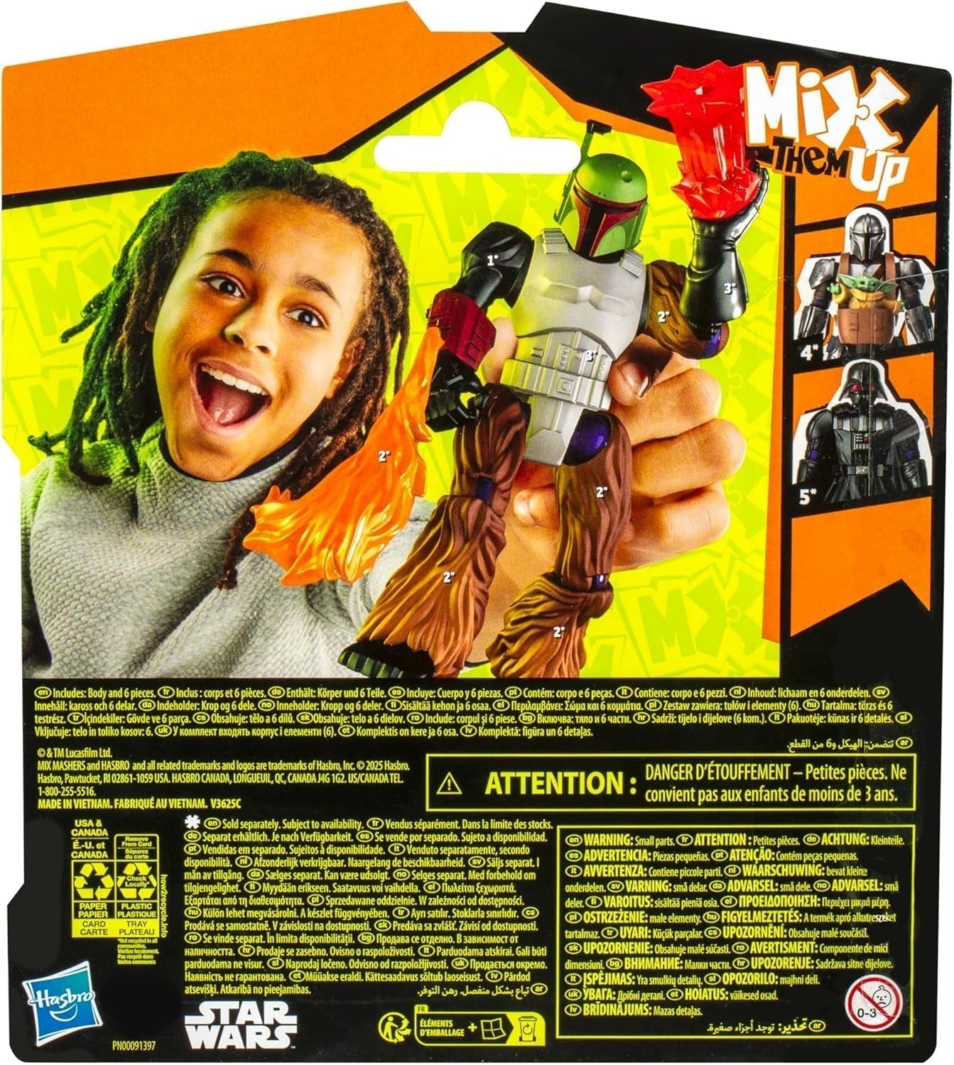 Star Wars Mixmashers Boba Fett Aanpasbare mix-en-match-actiefiguren en accessoires Actiefiguren Naty Shop