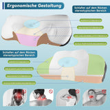 IDEA Nekpijnkussen Orthopedisch kussen gemaakt van traagschuim Kussen Ergonomisch nekkussen voor optimale ondersteuning Anti-snurkkussen voor zij-, rug- en buikslapen Cervicale orthopedische kussens Naty Shop