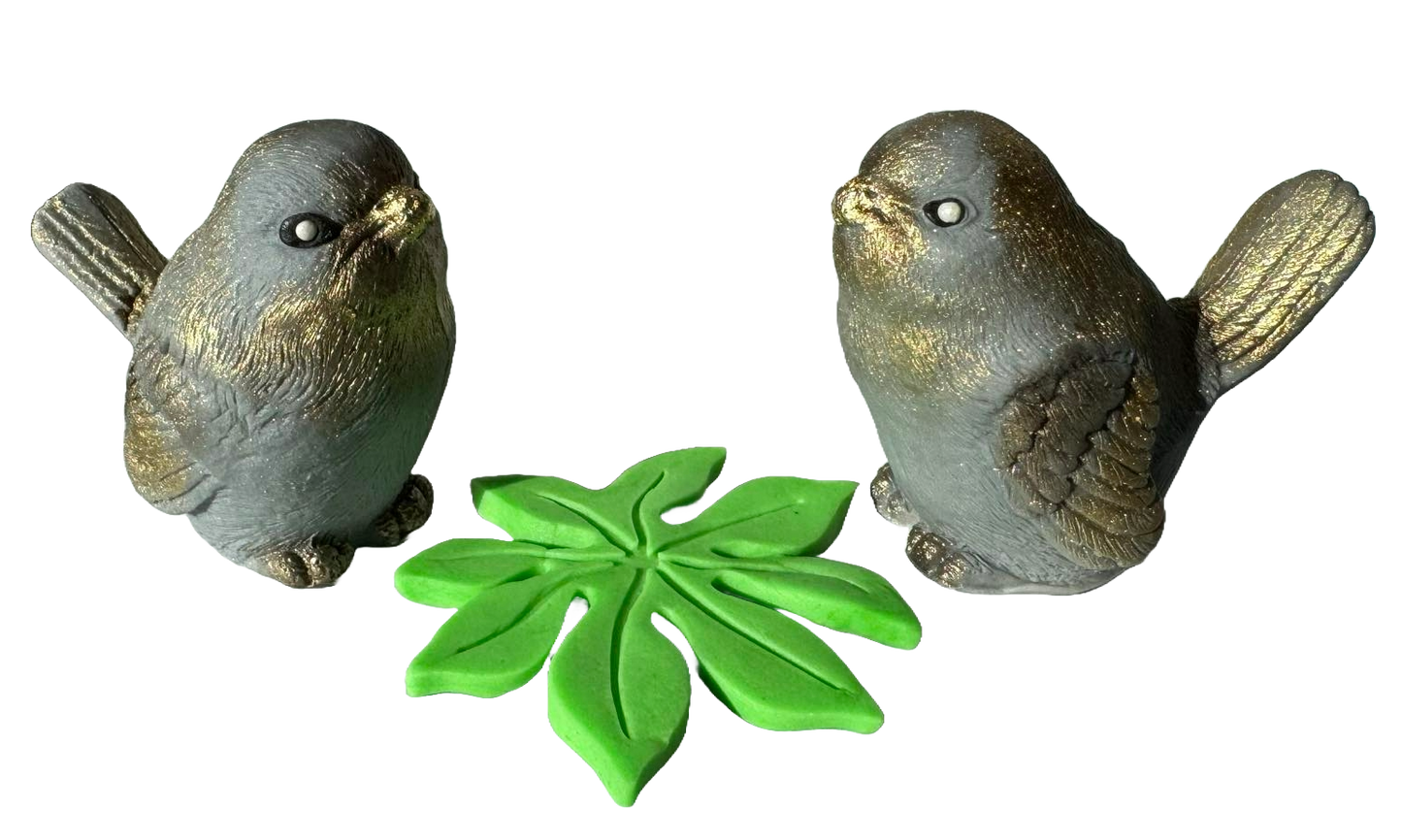 Set van 3 eetbare suikerdecoraties, Exotische vogels Suikerpastadecoraties Nati Shop
