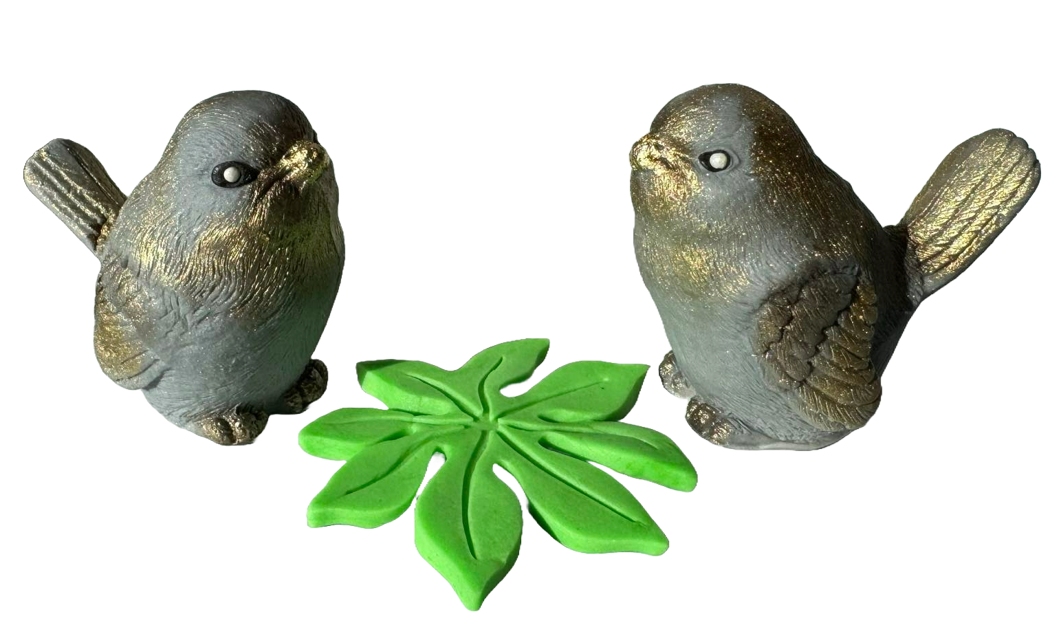 Set van 3 eetbare suikerdecoraties, Exotische vogels Suikerpastadecoraties Nati Shop