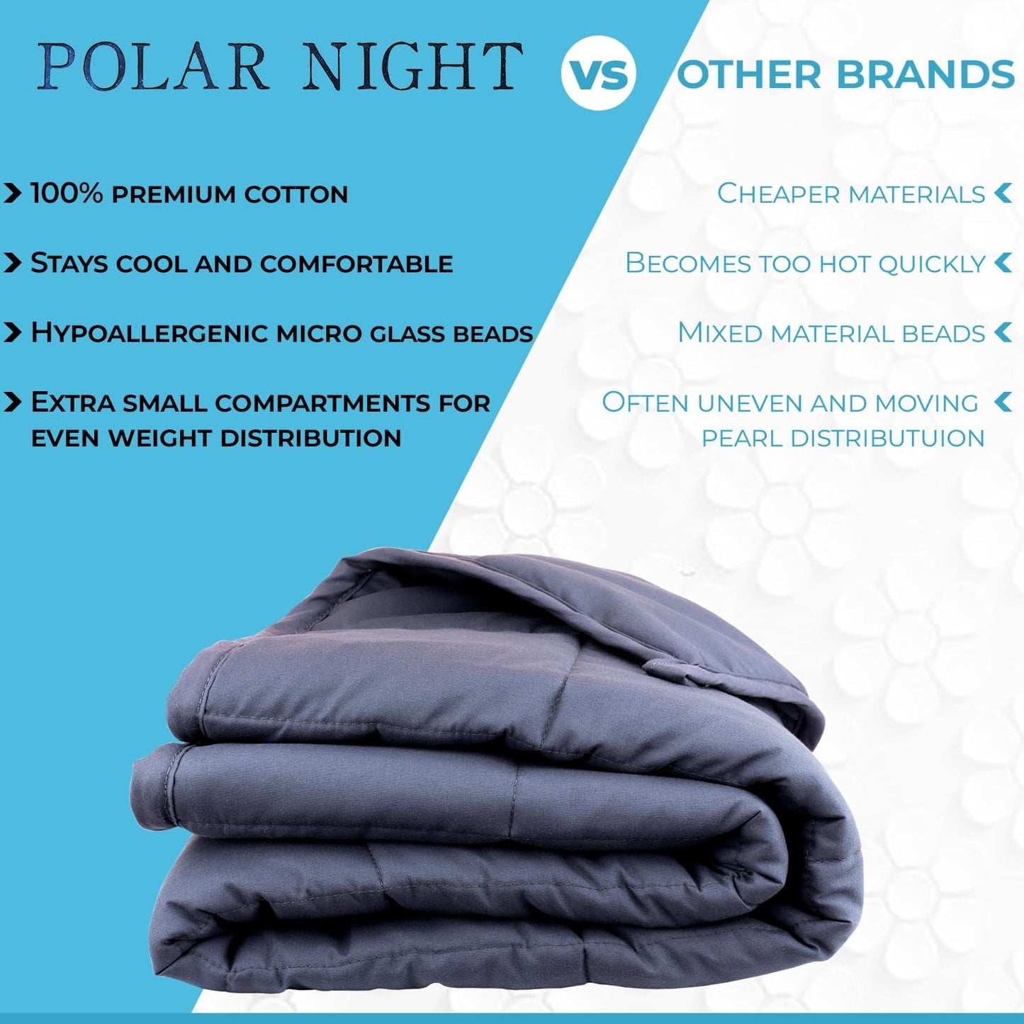 Polar Night verzwaringsdeken voor volwassenen 150 X 200 Cm, 9 Kg - Verzwaarde deken voor diepe slaap, zware deken, therapiedeken gemaakt van 100% microvezel, ontspanningsdeken Oeko-Tex® 100 Comforter Standaard bedden en dekens Polar Night