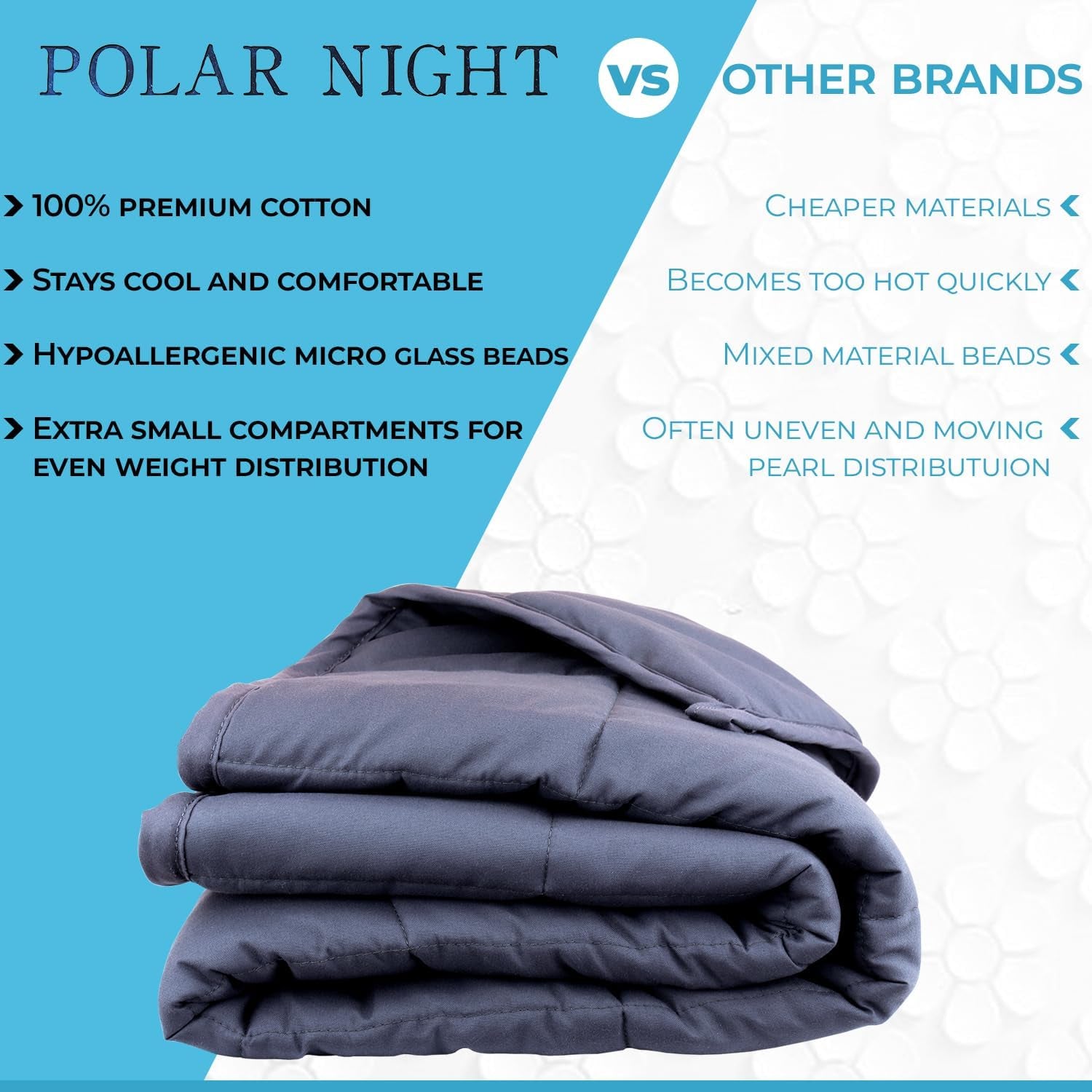 Polar Night verzwaringsdeken voor volwassenen 150 X 200 Cm, 9 Kg - Verzwaarde deken voor diepe slaap, zware deken, therapiedeken gemaakt van 100% microvezel, ontspanningsdeken Oeko-Tex® 100 Comforter Standaard bedden en dekens Polar Night