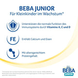 BEBA Junior 2+ melkdrank vanaf 2 jaar, Met HMO, Aan de leeftijd aangepast eiwitgehalte, Alleen lactose, Geen palmolie, Geen visolie, Peutervoeding, Babymelkpoeder, Pak van 3 (3 x 800 g)