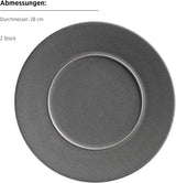 MÄSER Unico-serie, serviesset voor 2 personen, tijdloos, elegant, 8-delig keramisch servies, steengoed, antraciet