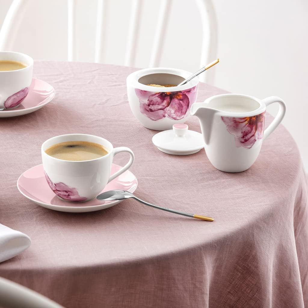 Villeroy & Boch - Rose Garden Melkmok, 280 ml, Premium porselein, wit/roze