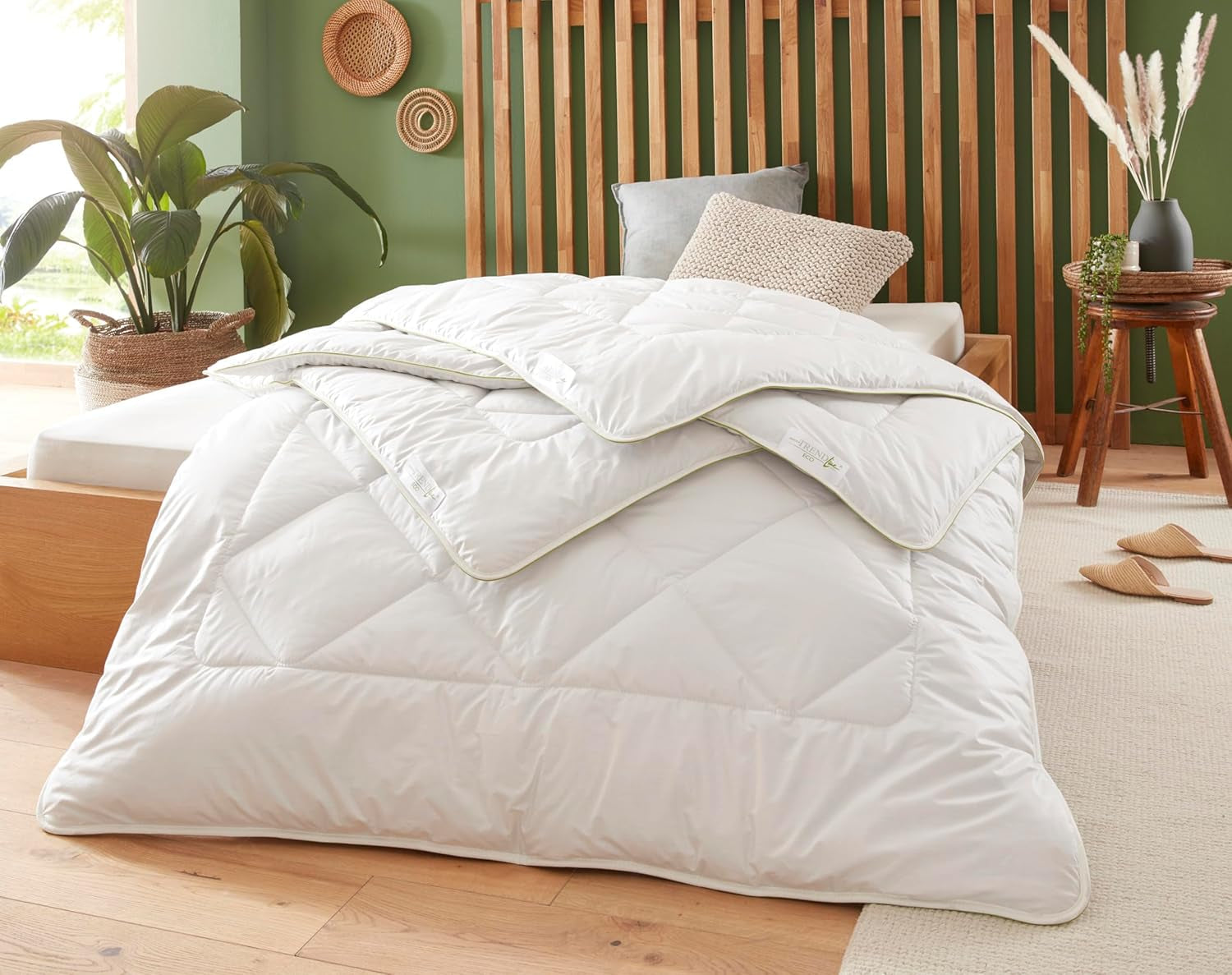 Badenia Trendline Eco Quilt Camel Lichtgewicht 155 X 220 Cm, wit, Oeko-Tex gecertificeerd, geproduceerd volgens de Duitse kwaliteitsnorm Dekbedden en dekbedden Naty Shop 155 X 220 Lichtgewicht zomerdeken