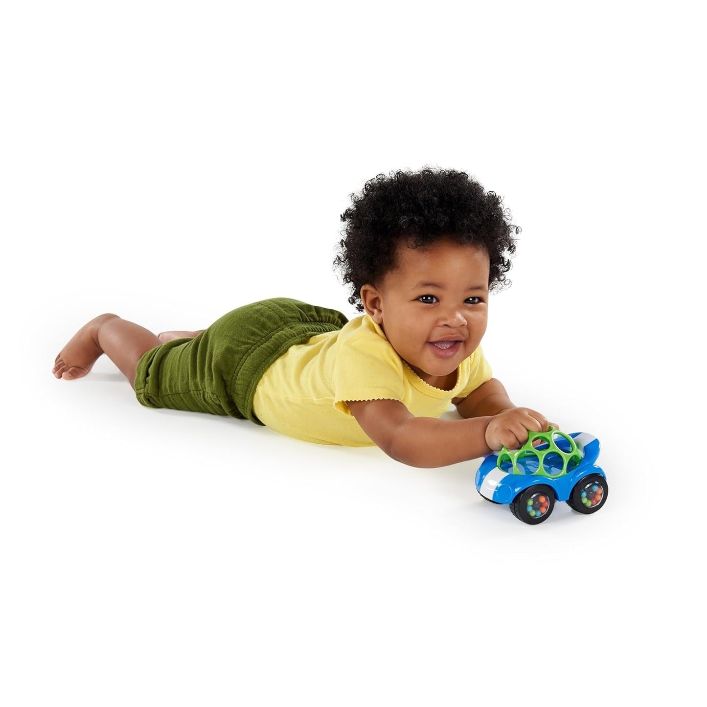 Bright Starts, Oball, Rammelaar Speelgoedauto, Groen-Blauw Babyspeelgoed Naty Shop