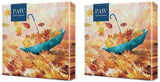 PAW - 3-laags servetten (33 x 33 cm) I 20 stuks I Perfect voor verjaardagen, feesten, dates I Herfsttafeldecoraties I Kleurrijke papieren servetten - Zonnebloemgele bloemblaadjes I Dansende zonnebloem