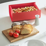 Alessi Mattina BG03 WG - Roestvrijstalen broodmand met epoxyhars en bamboehout, warmgrijs Voedselbewaardozen Naty Shop