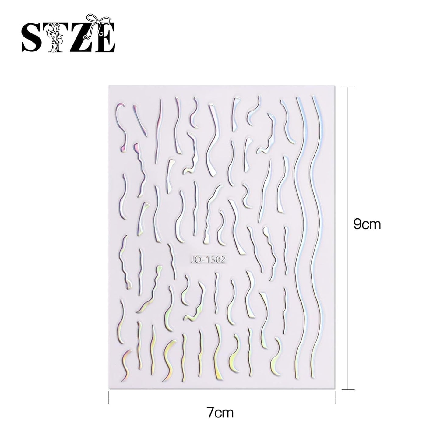 JMEOWIO Nagelsticker Aurora 12 Blatt Nail Art Sticker Selbstklebend Nagelaufkleber Holografische Decoratie Nageldesign Zubehör