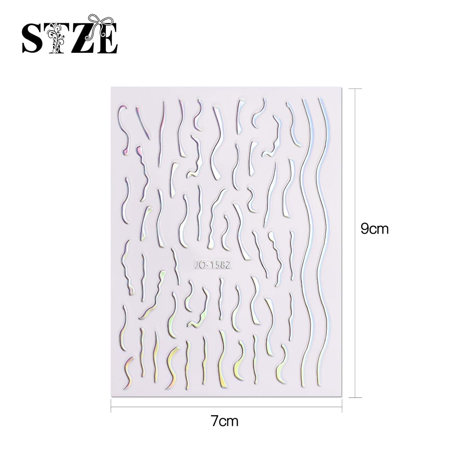 JMEOWIO Nagelsticker Aurora 12 Blatt Nail Art Sticker Selbstklebend Nagelaufkleber Holografische Decoratie Nageldesign Zubehör