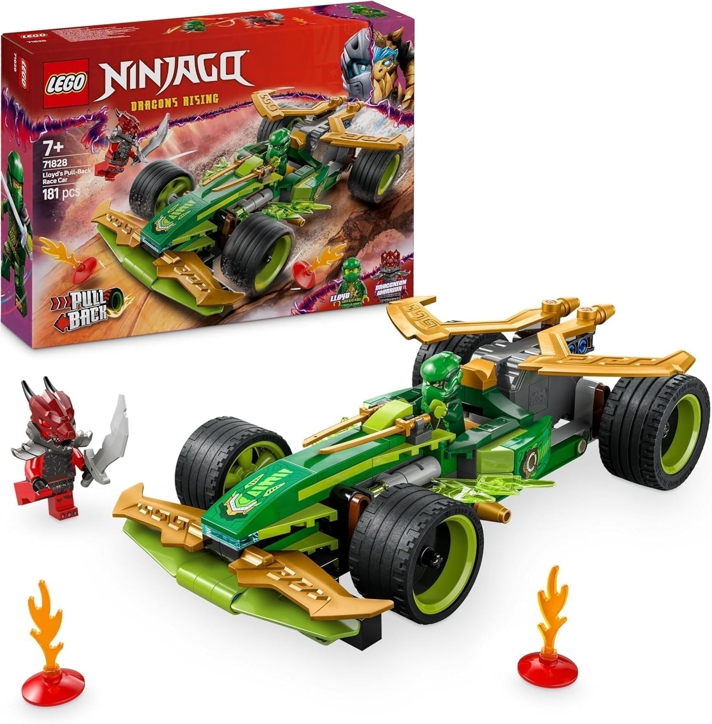 LEGO NINJAGO Lloyd's Action Speedster - Speelgoedbouwauto met 2 minifiguren voor rollenspel, bouwspeelgoed voor kinderen - Cadeau voor jongens en meisjes vanaf 7 jaar 71828 Bouwsets Bekijk de LEGO-Store standaardtitel