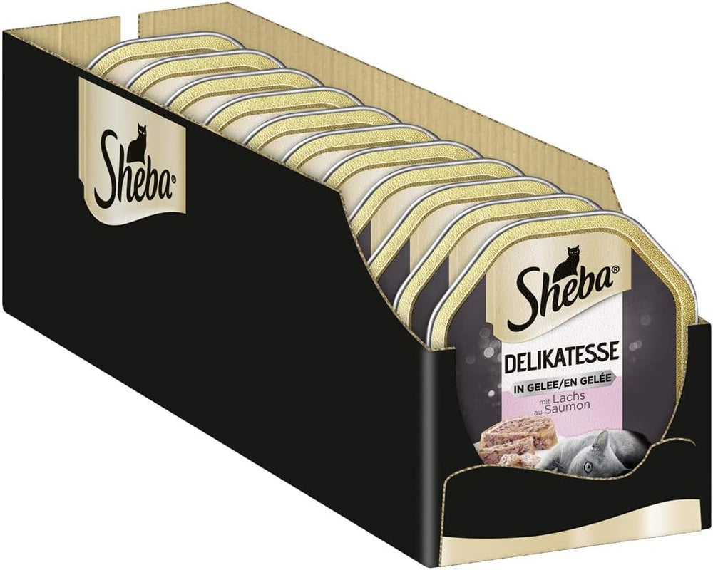 Sheba natvoer voor katten, delicaat in zalmgelei, 2 x 11 x 85 g