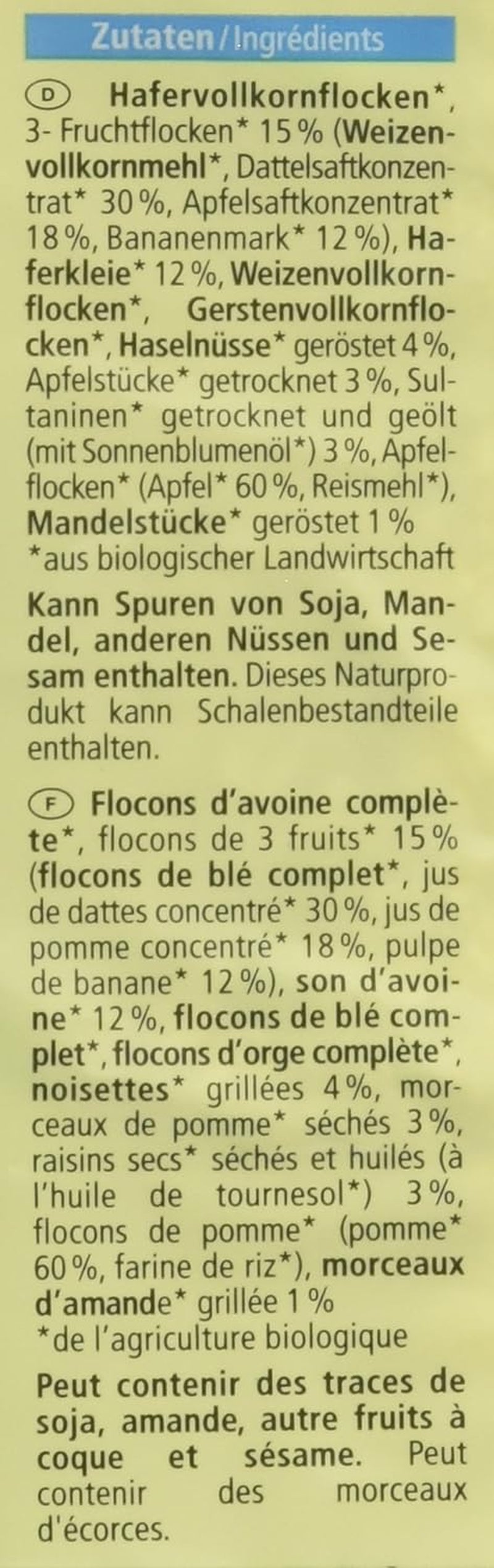 Biologische Berkenmuesli, veganistisch (1 x 500 g)