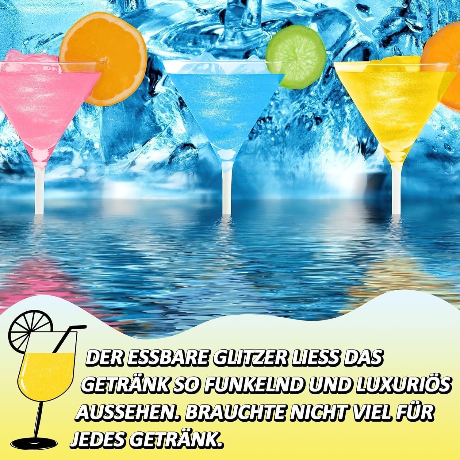 Kicofood, eetbare glitters, 5 gram, diverse kleuren Glitter Naty Shop