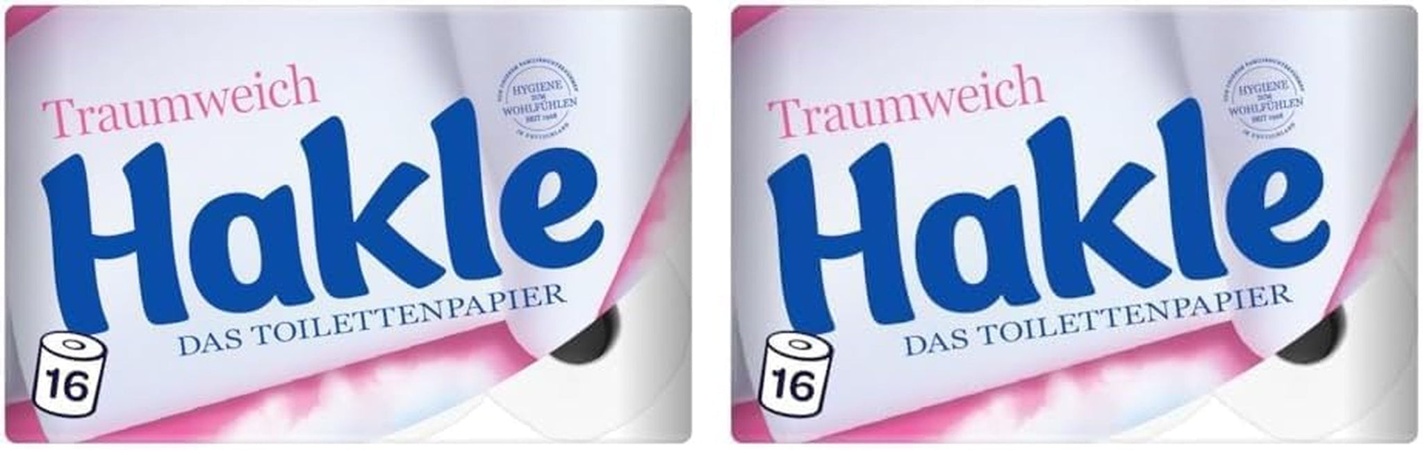 Hakle Traumweich Toiletpapier - 16 rollen, zachte reiniging voor welzijn (2-pack)